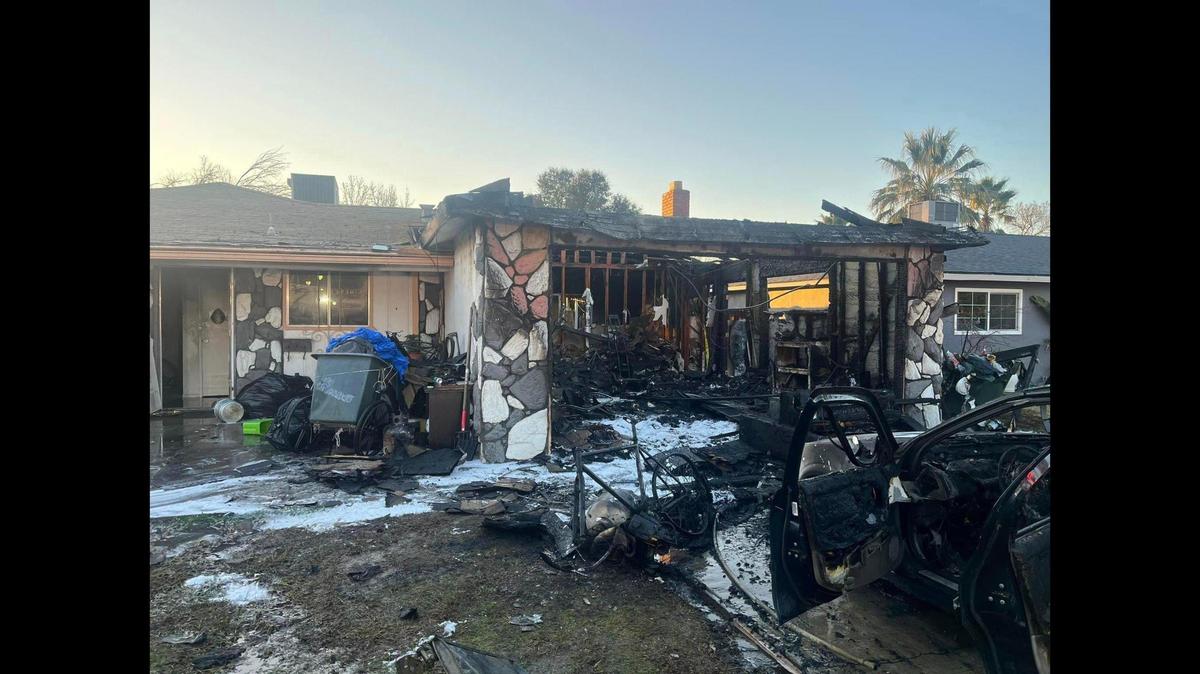 Multiple people have been displaced after an early morning fire damaged a home on Loughborough Drive in Merced, according to Merced fire officials. Image courtesy of Merced Fire Department.