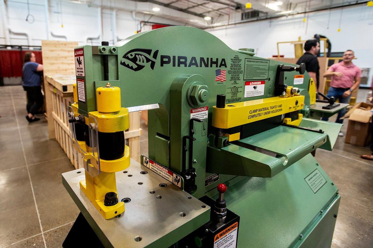 Equipment inside the new Career and Technical Education building on the Delhi Unified School District campus in Delhi, Calif., on Tuesday, April 9, 2024. According to the district, classes in agricultural mechanics and welding will be offered to students beginning in the fall of 2024.