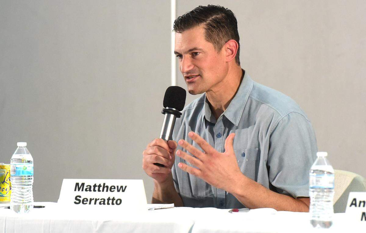 Merced Mayor Matthew Serratto is running for a second term in the November election. Serratto participated in a candidate forum at the Merced Boys & Girls Club on Saturday, Sept. 14, 2024.
