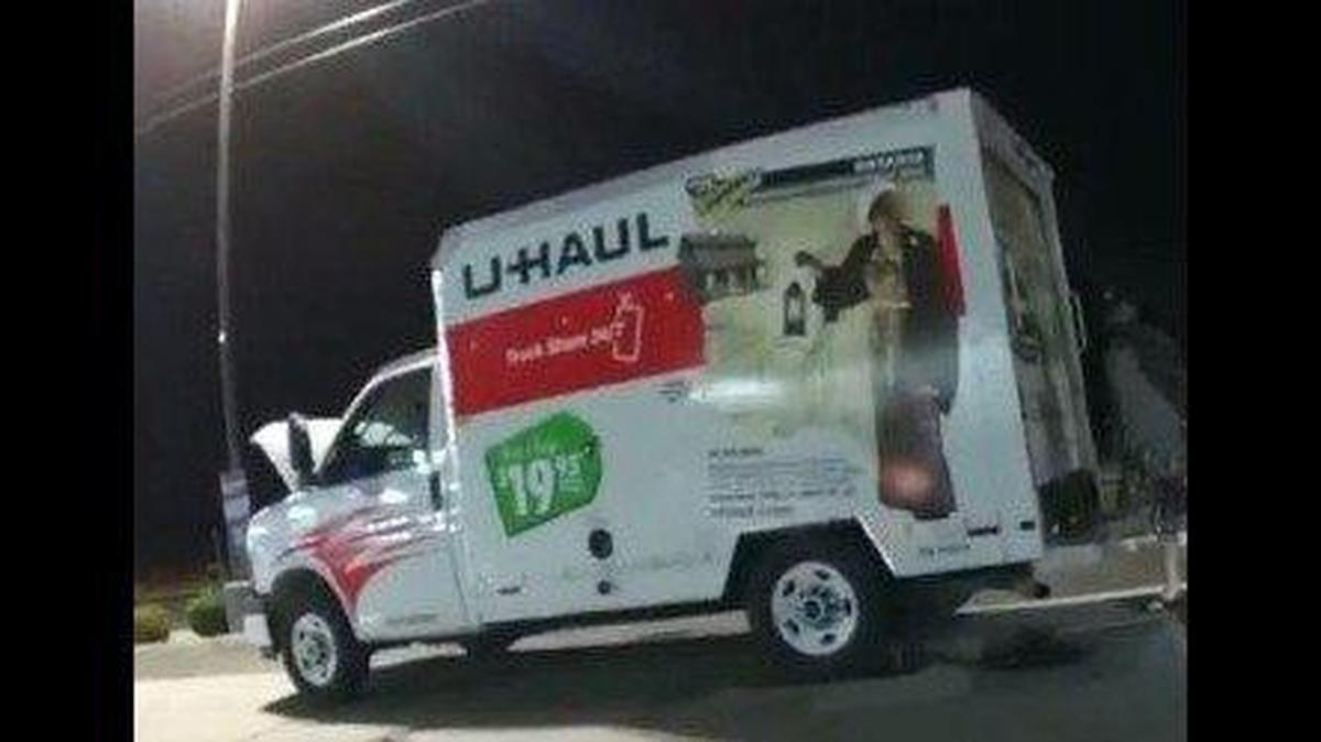 Three suspects have been arrested and accused of using a U-Haul vehicle and pump to siphon gasoline from underground storage tanks at a Livingston gas station, according to the Livingston Police Department. Image courtesy of Livingston Police Department.