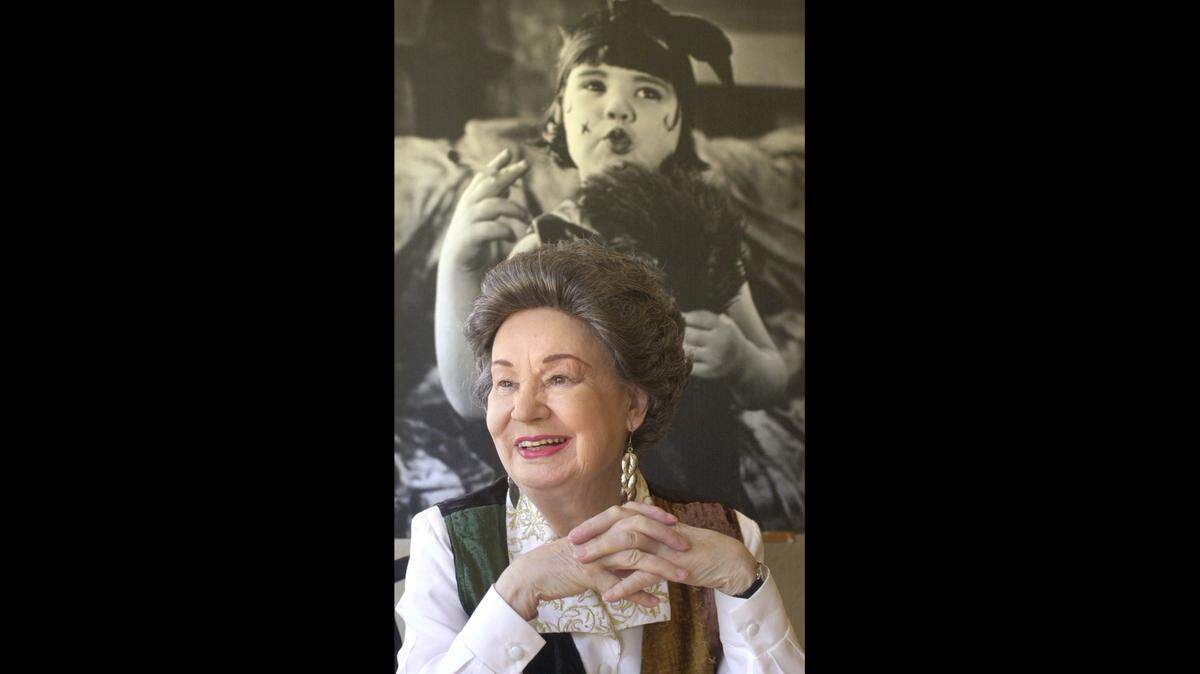 Diana Serra Cary (Baby Peggy) is shown in a 2002 photo.