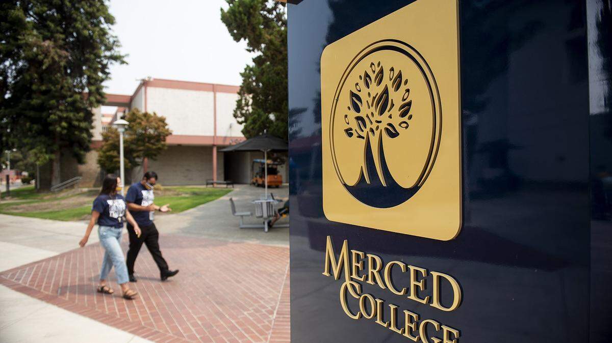 The Merced College campus during the first day of the Fall 2021 semester in Merced, Calif., on Monday, Aug. 16, 2021.