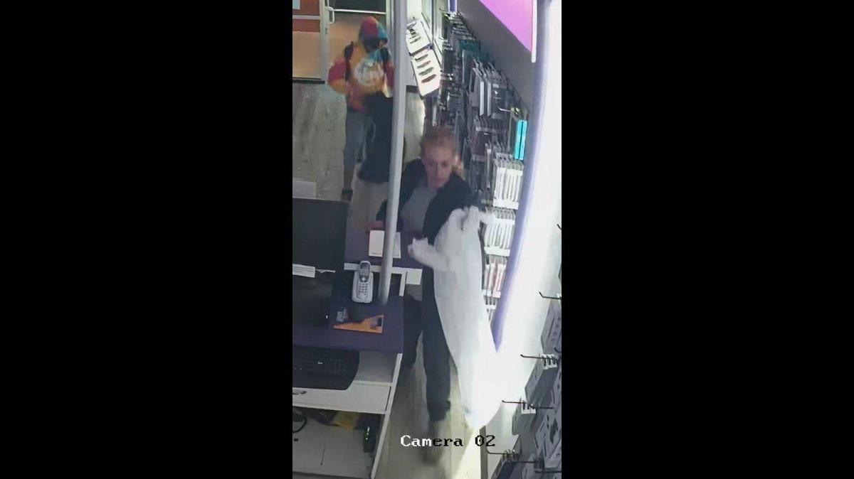 Authorities have requested the public’s assistance in identifying two people accused of burglarizing a Metro PCS store on East Yosemite Parkway in Merced on April 26, according to the Merced Police Department. Image courtesy of Merced Police Department.