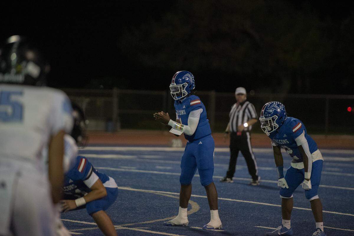 Atwater quarterback Ali Banks Jr. takes a snap beside running back Durrell Morrison during Friday’s homecoming win over El Capitan. Morrison finished with 163 total yards and two touchdowns.