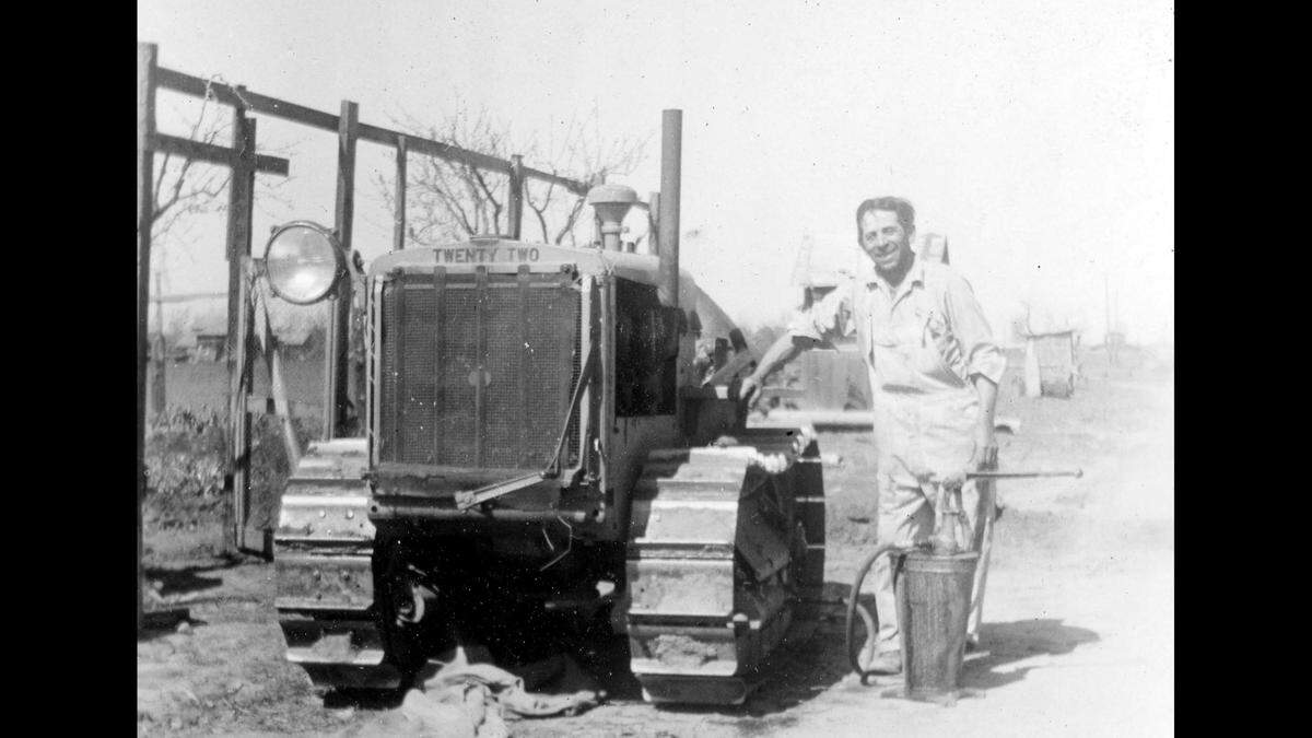 John Pregno at his Ranch in Spaghetti Acres, circa 1930s.