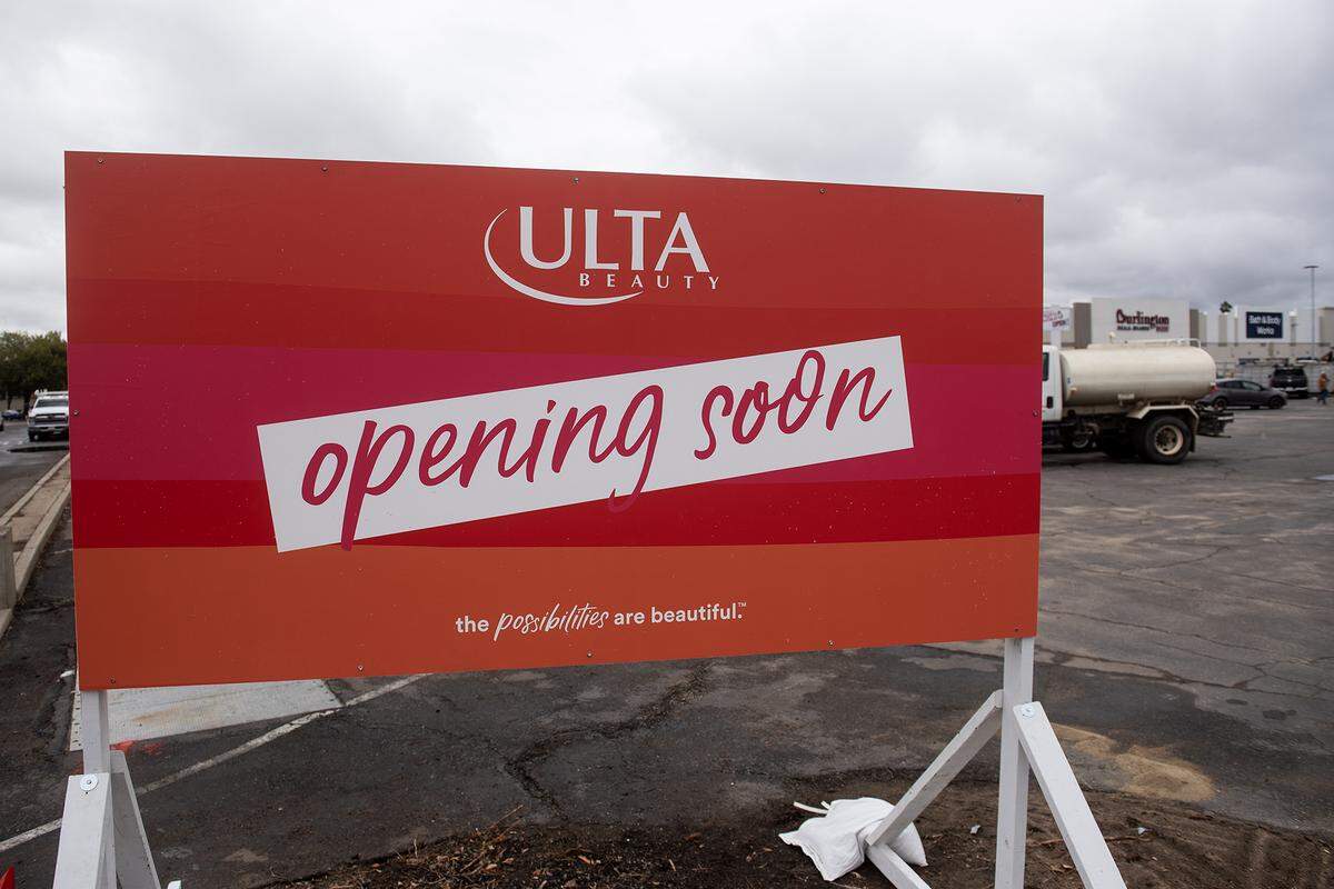 Construction continues on a new Ulta Beauty location at the Shoppes at Merced, in Merced, Calif., on Tuesday, Oct. 14, 2025.