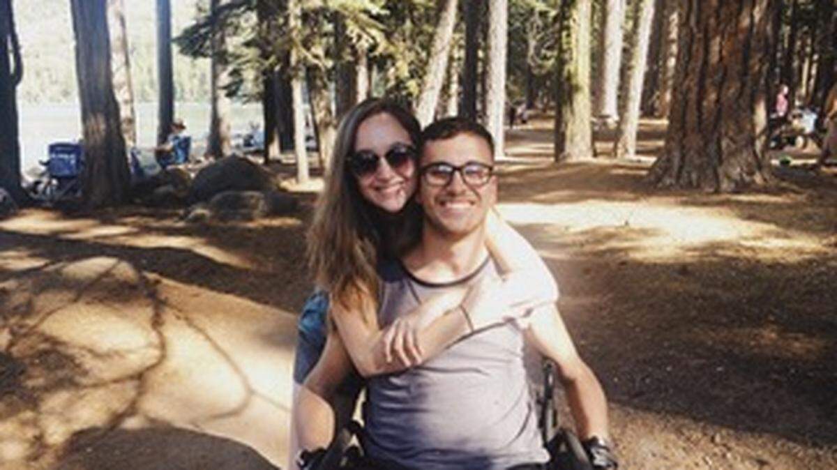Joseph Bello, shown here with girlfriend Addison Hunt, was recently awarded a $15,000 scholarship that will enable him to help recently injured people have better access to wheelchairs.