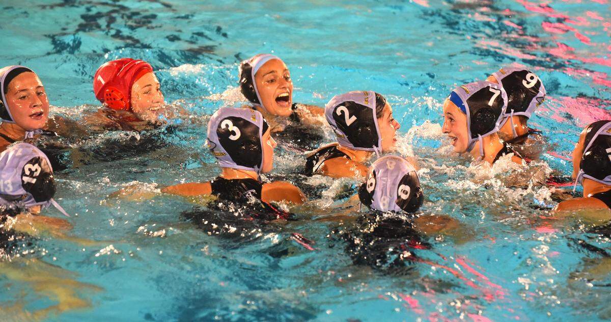 The El Capitan High School water polo players celebrate a 7-6 win over Merced in the Sac-Joaquin Section Division II semifinals on Tuesday, Nov. 7, 2023 at El Capitan High School.