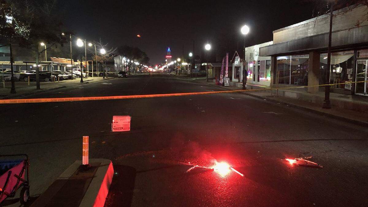 West Main Street in downtown Merced is shown after multiple juveniles were shot the night of Jan. 30, 2020.