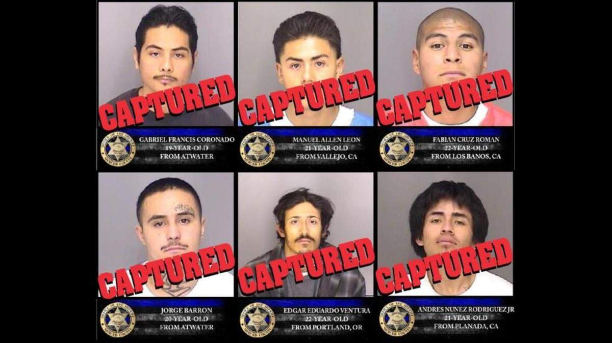 The final two inmates of the six who escaped from the Merced County Jail on January 9, 2021 were apprehended on Friday morning, according to the Merced County Sheriff’s Office.