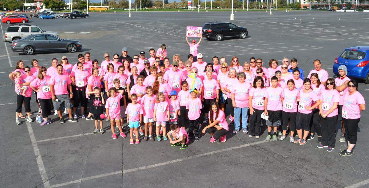 The Barker family and friends will be participating in their 10th Donor Network West Foundation Run/Walk on Saturday in San Ramon to honor former Hilmar High School graduate Karly Barker died of a brain aneurysm at the age of 19 in 2013. This was the Barker group at their first 5K event in 2014.