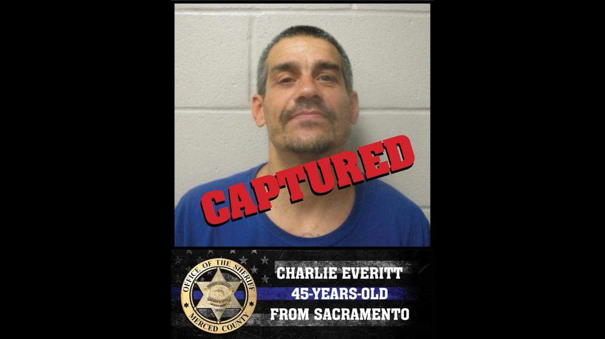Charlie Everitt , 45, of Sacramento, was apprehended on Friday, May 14, 2021 in Oklahoma after escaping from the John Latorraca Correctional Center on April 26, 2021.