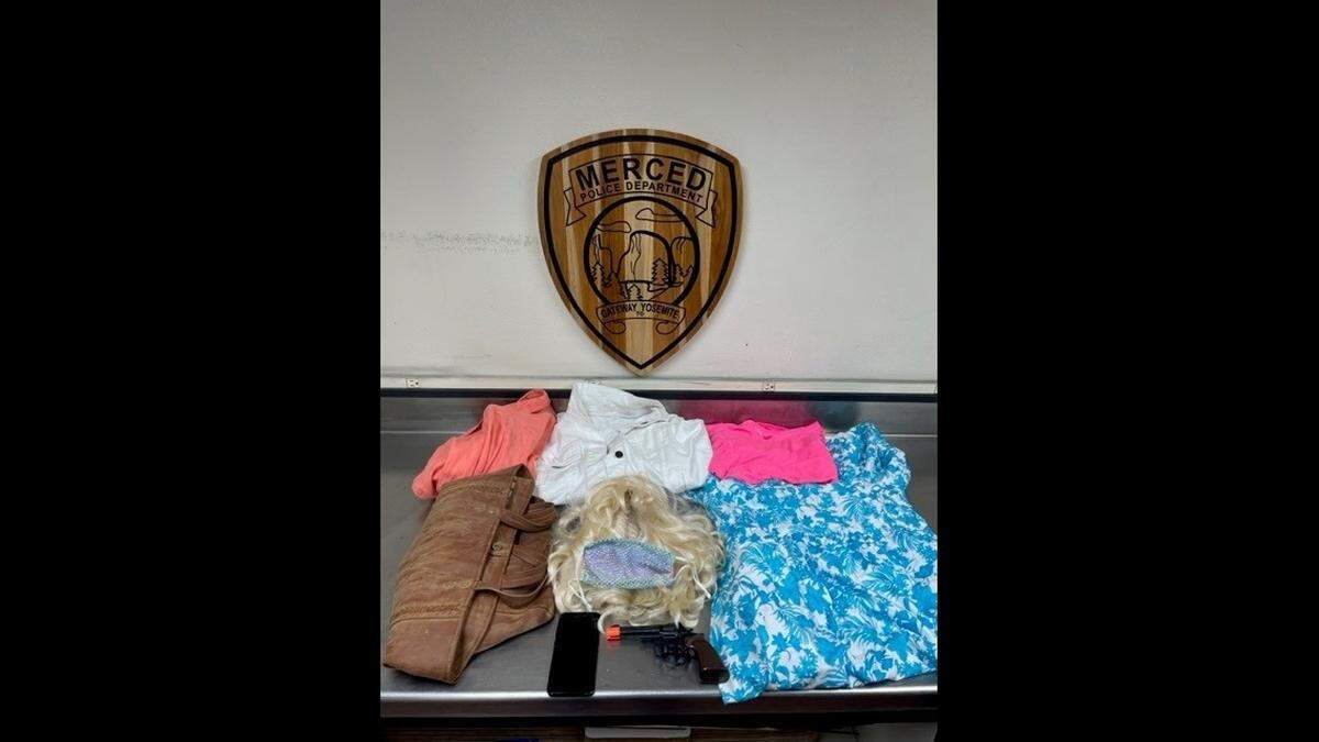 Two suspects were arrested in connection with three armed robbery attempts at check cashing stores in Merced this week. One male suspect was described as wearing women’s clothing and a wig.