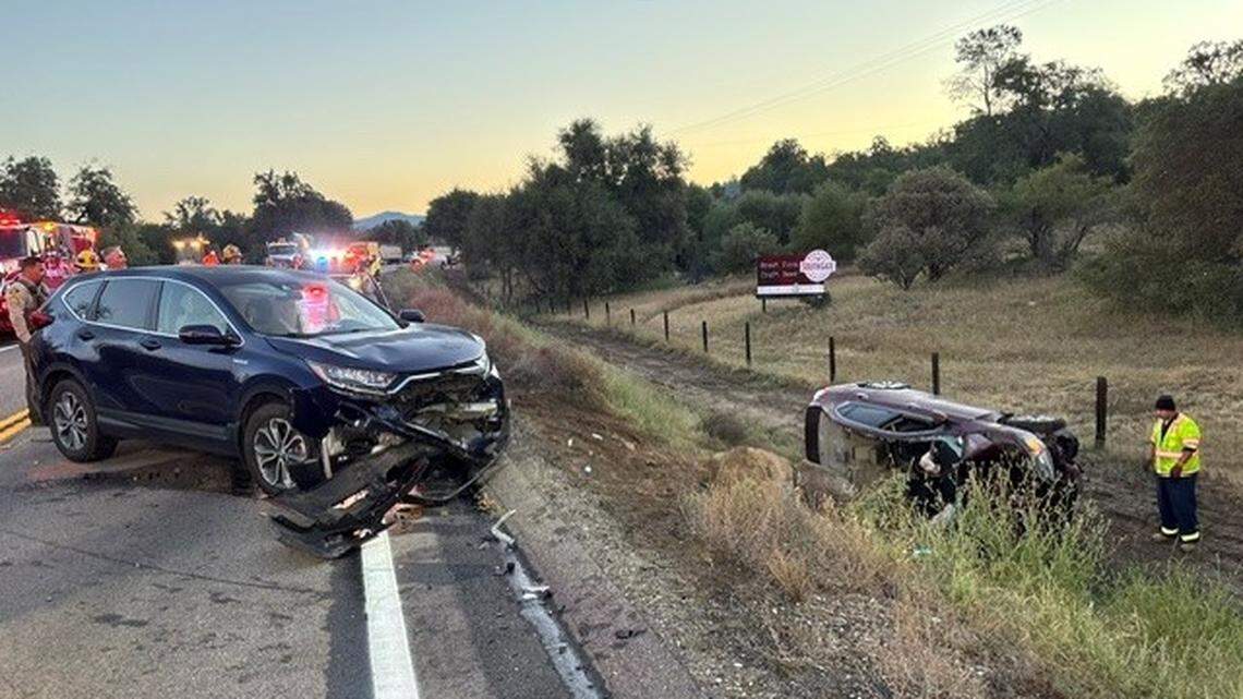 Merced driver, 3 passengers injured during crash into horse on highway
