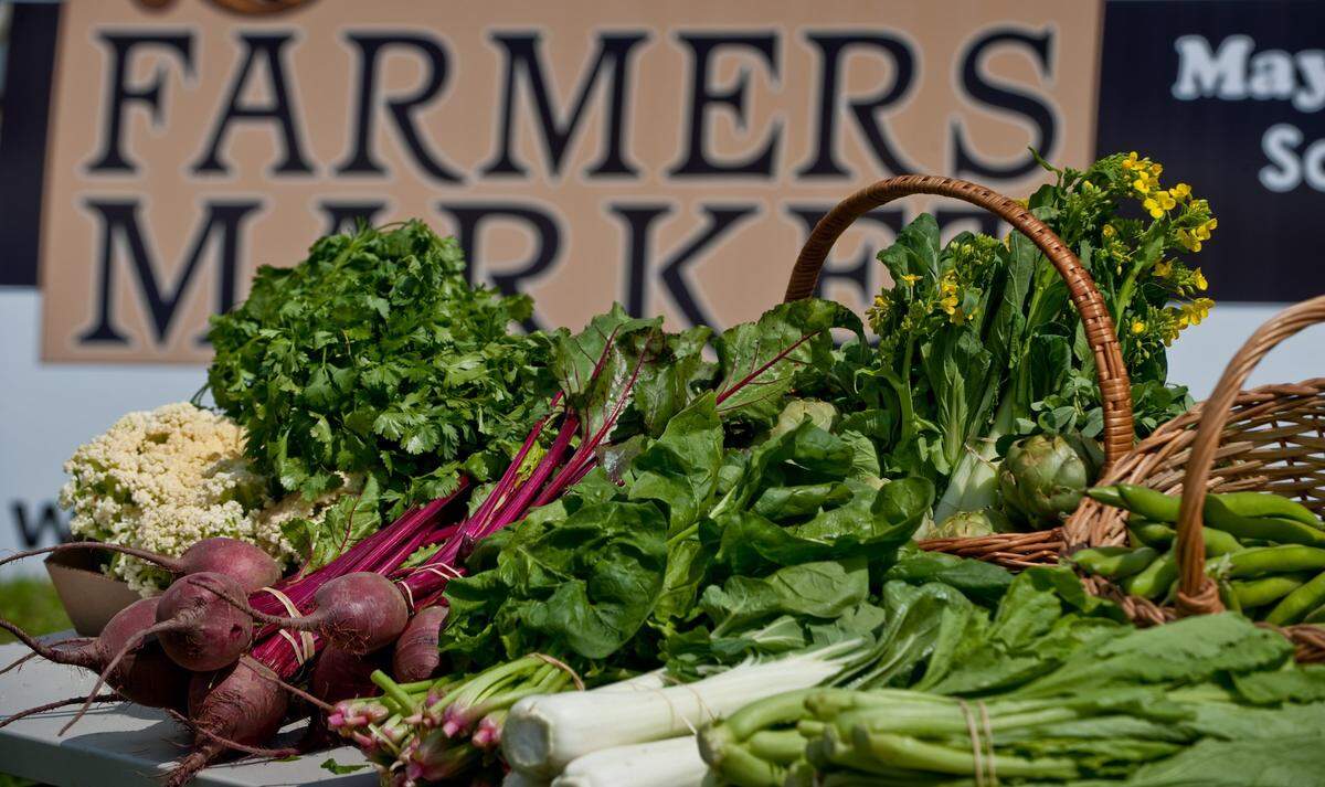 Produce, fruits and vegetables provided by farmer Mike Lao of TL Produce in Elk Grove during a media event to announce a new Oak Park farmers market starting in May. Oak Park is the poster child for lack of access to quality food. The only grocery stores are the discount variety that generally stock processed foods. South Sacramento residents hope to change that. Mostly backyard gardeners are gearing up to host a weekly farmers market starting May 15. April 22, 2010