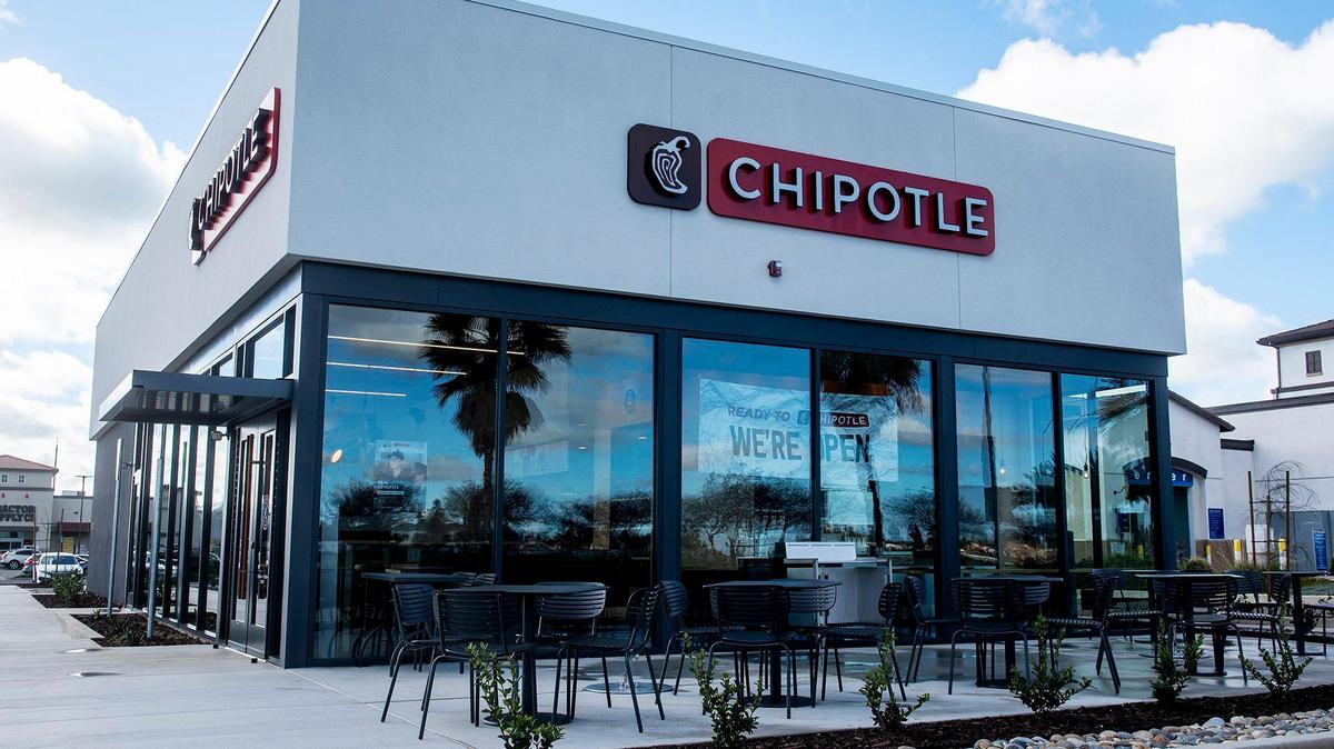 A new Chipotle Mexican Grill at 3120 Campus Parkway in Merced, Calif., on Wednesday, Feb. 21, 2024. The new location features a “Chipotlane” drive-thru for pick up of digital orders.