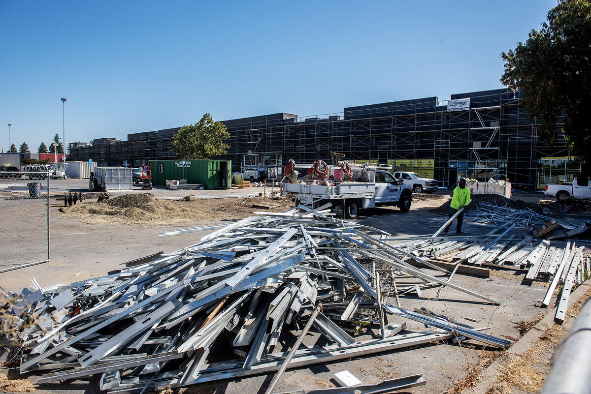 Construction continues on retail locations near the Marketplace at Merced, in Merced, Calif., on Friday, Aug. 15, 2025. Burlington, the national discount retailer, is set to open a new location at The Shoppes @ Merced, connected to the Marketplace at Merced in October.