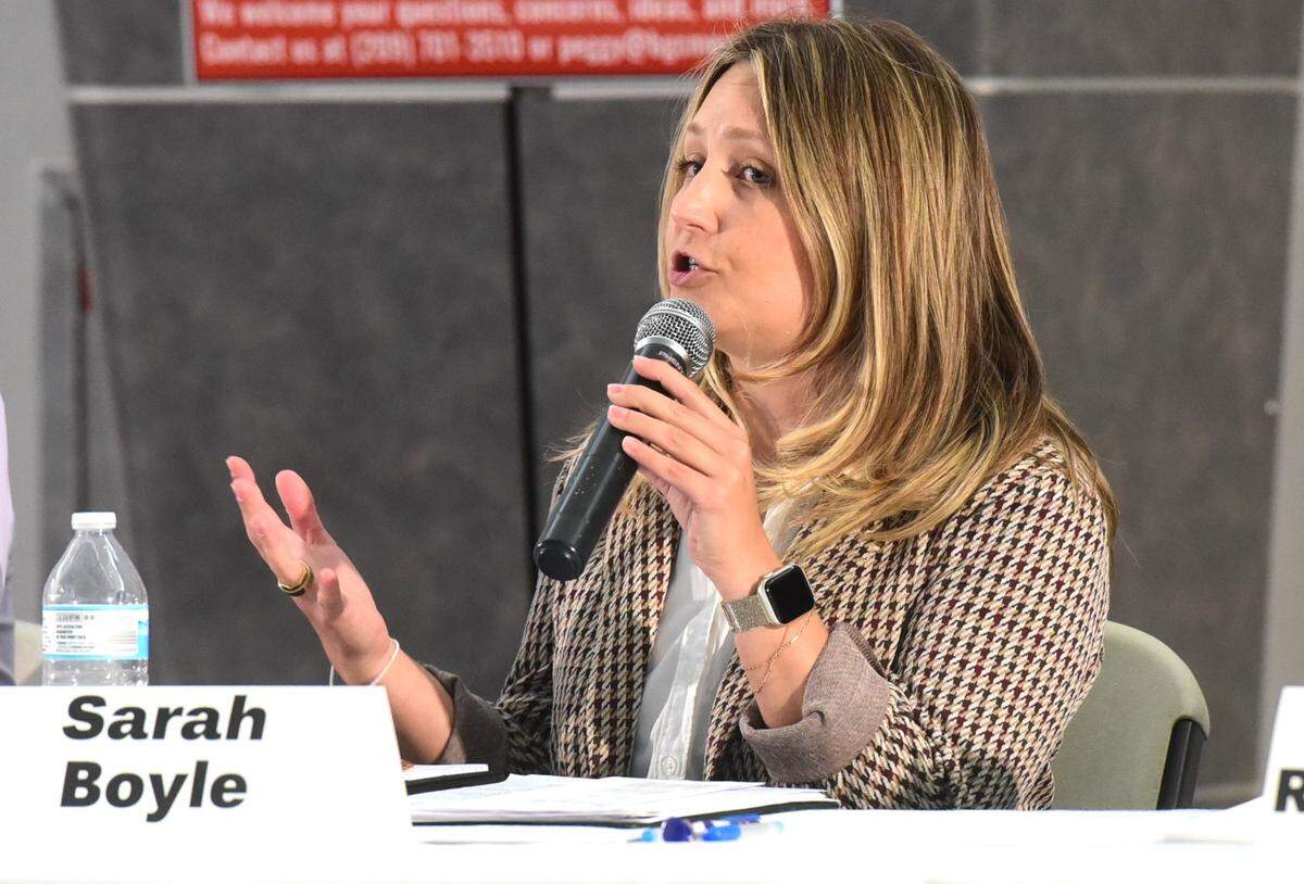 Incumbent Sarah Boyle is running for re-election for the Merced City Council District 5 seat in the November election. Boyle participated in a candidate forum at the Merced Boys & Girls Club on Saturday, Sept. 14, 2024.