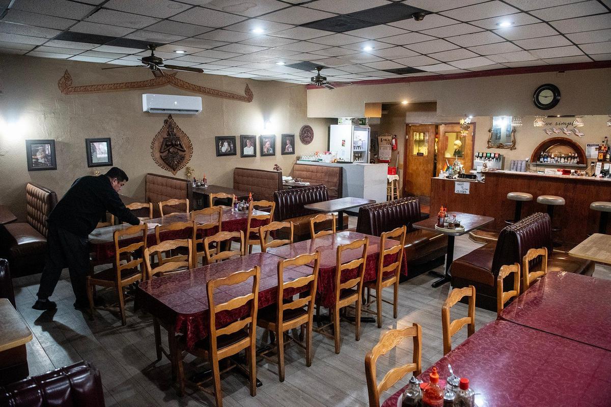 The dining room inside Sam Cafe restaurant, located at 235 W. 12th Street Suite B, in Merced, Calif., on Friday, Jan. 31, 2025.