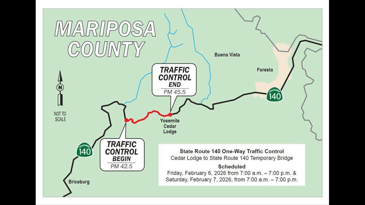 Work will be done from 7 a.m. to 7 p.m.  Friday and Saturday.