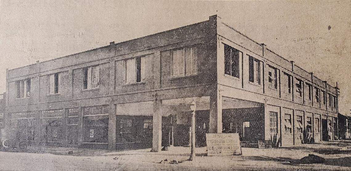 Thorington Garage, 1929. The gasoline station was at the corner of the building, and the service department faced N Street.