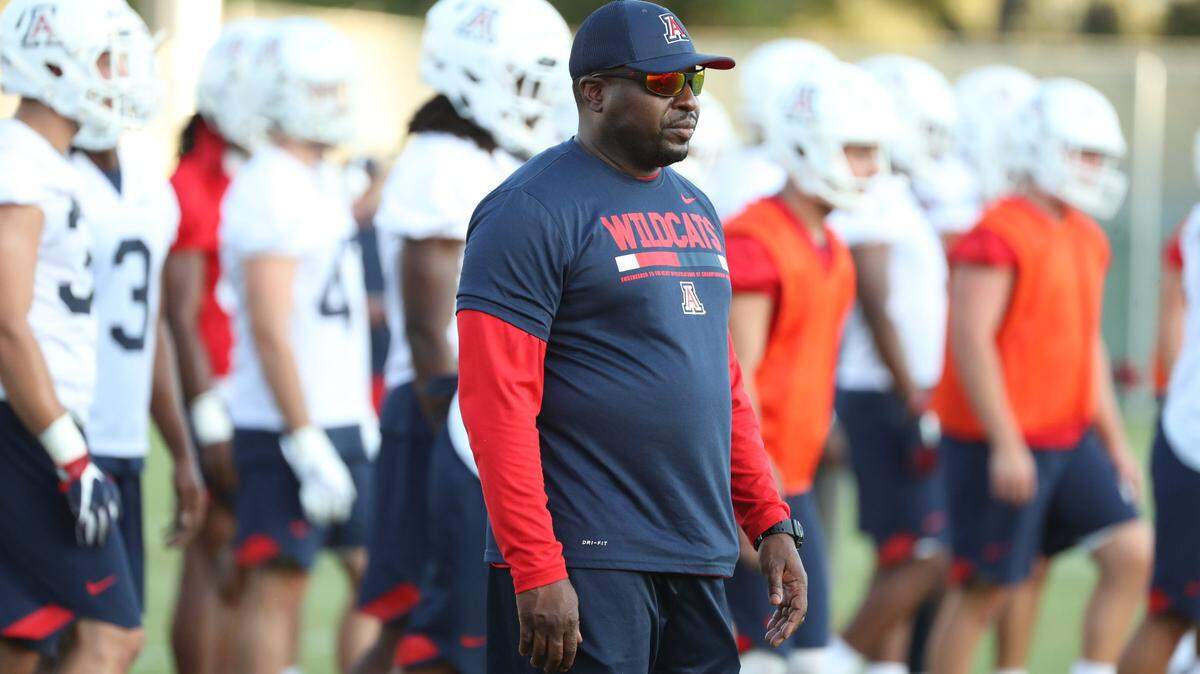 Merced native John Rushing, shown here coaching at the University of Arizona, died on Friday, Oct. 23, 2020. Rushing coached for 25 years in college and the NFL.