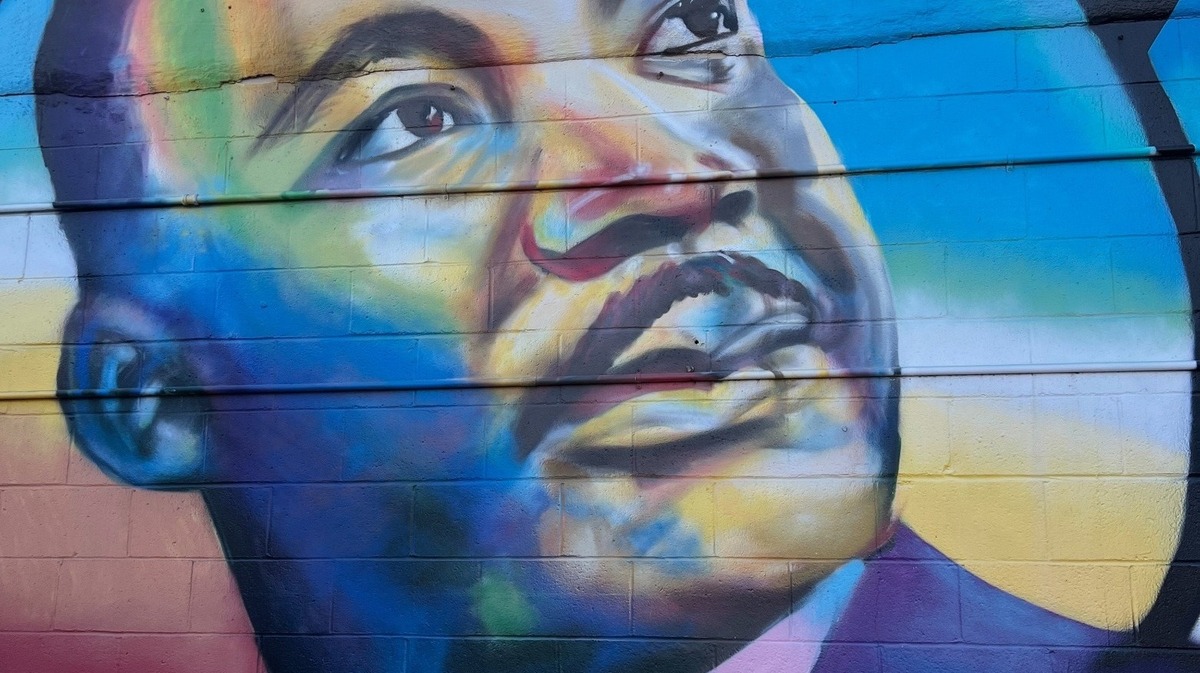 A mural in South Merced honors the late civil rights leader Martin Luther King Jr.