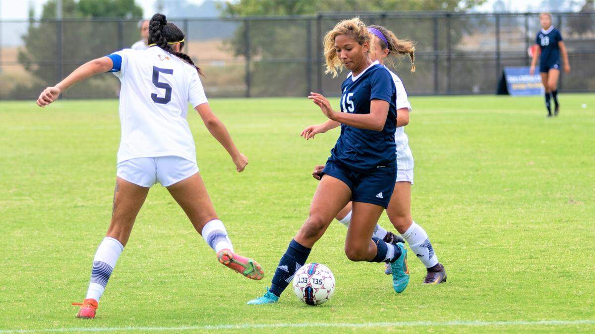 UC Merced’s Trinida Quiroz was named the California Pacific Conference Player of the Week this week after scoring two goals.
