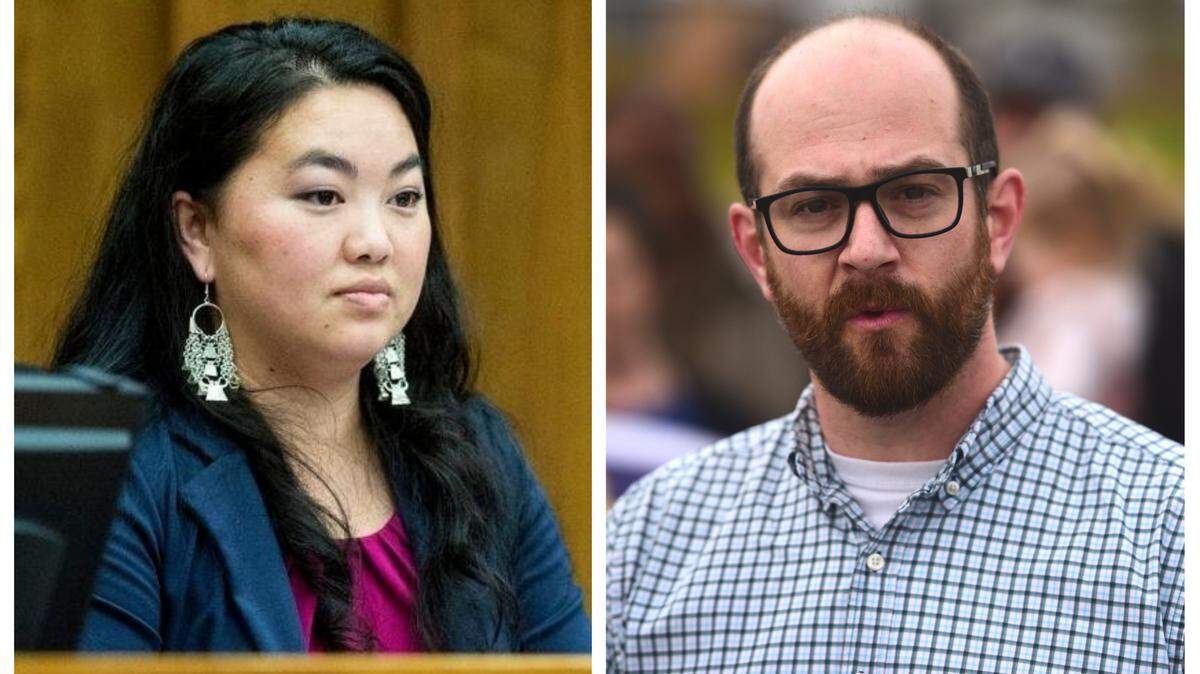 Merced County Supervisor Lee Lor, left, and Josh Pedrozo, right are shown