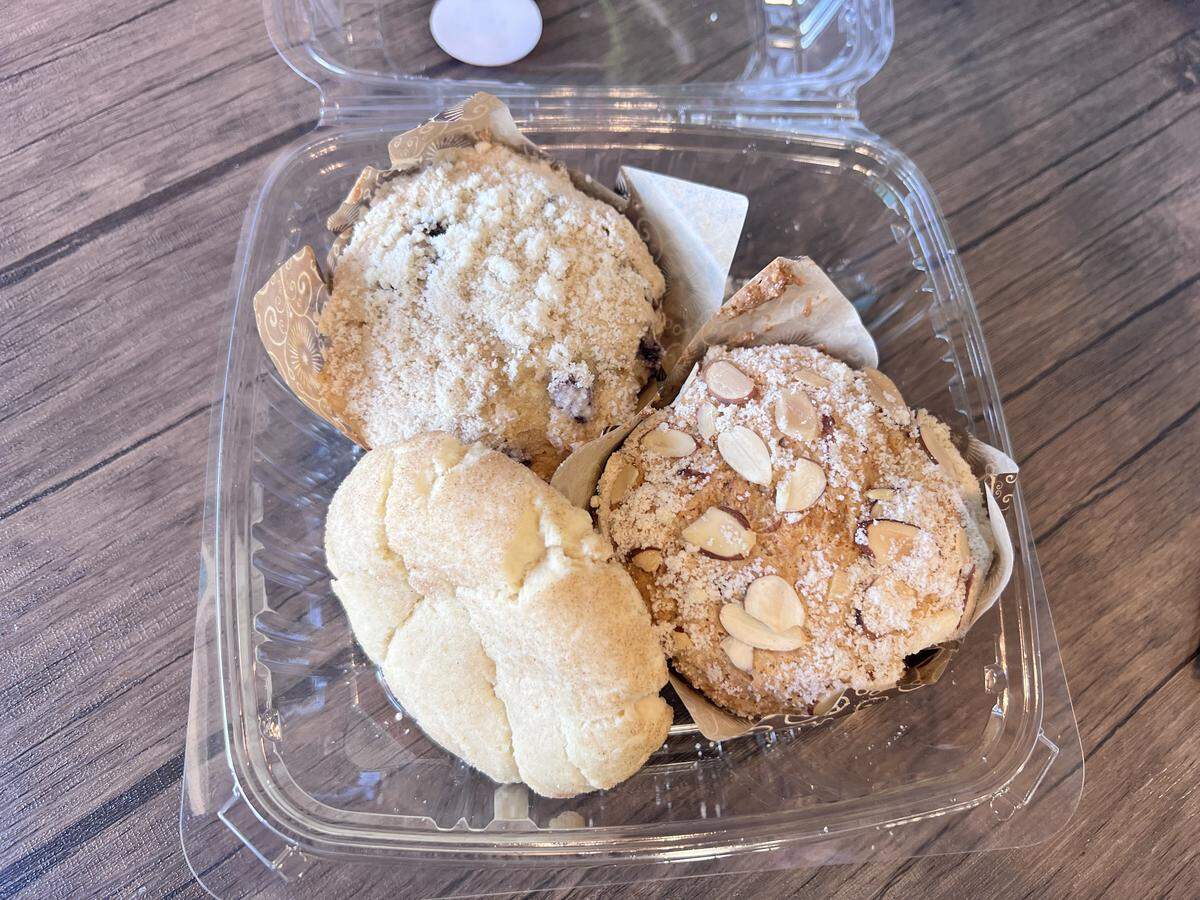Three baked goods for $8.49 from Jantz Cafe & Bakery in Merced.