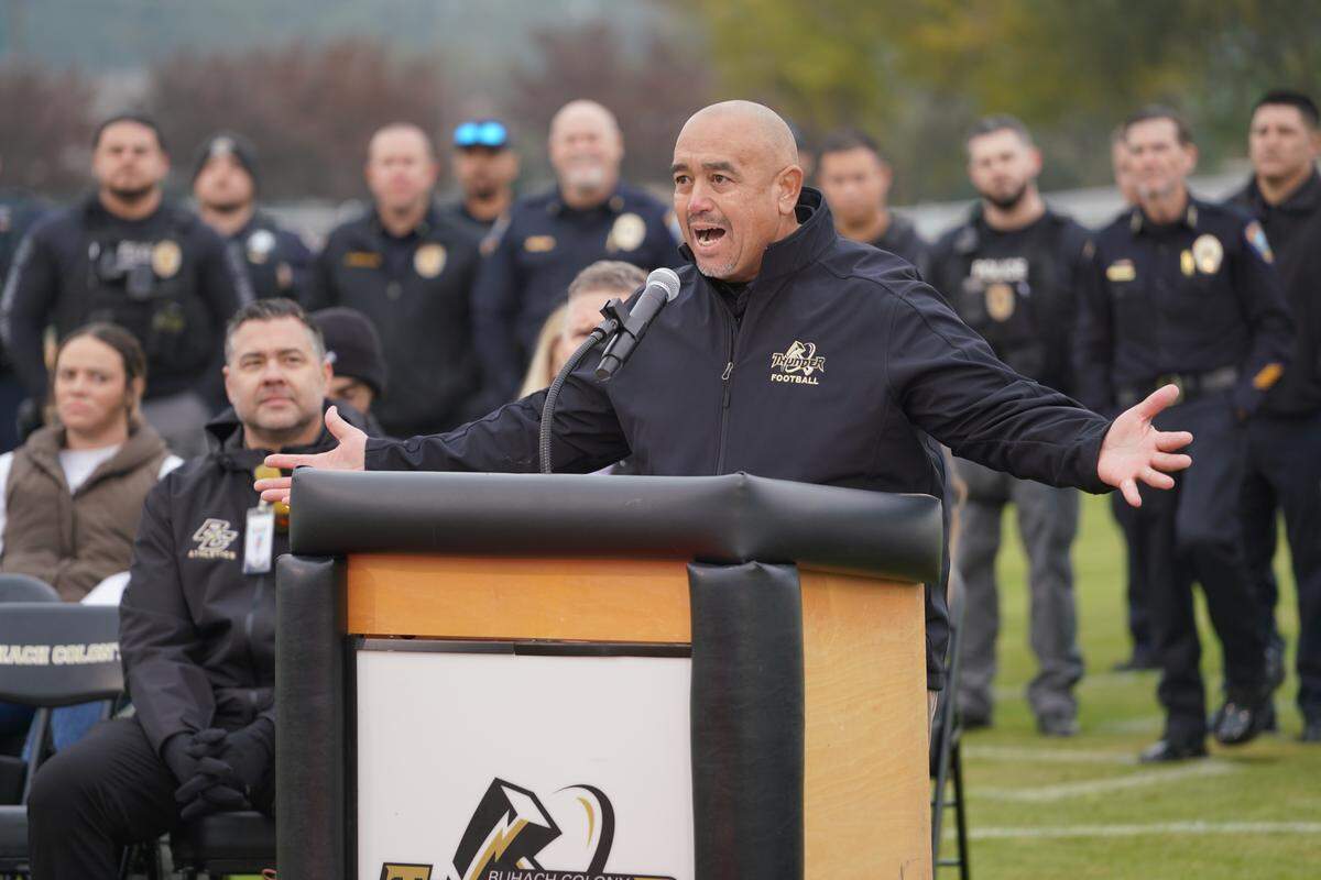 The Merced Union High School District held a ribbon-cutting event for the unveiling of the  stadium at Buhach Colony High School on Thursday, Dec. 11, 2025.