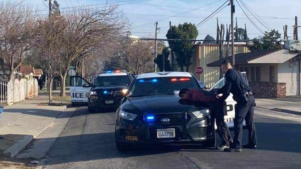 Atwater police arrest 19-year old suspect Julio Cisneros-Leon on Friday after he reportedly pointed a semiautomatic pistol at a woman and threatened to shoot her at Ralston Park.