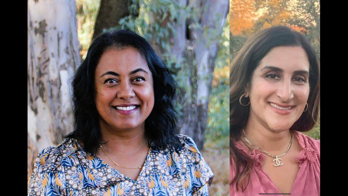 Merced Union High School District Governing Board Area 4 candidates Amalee Jayasinghe, left, and Kanwaldeep Bains, right.