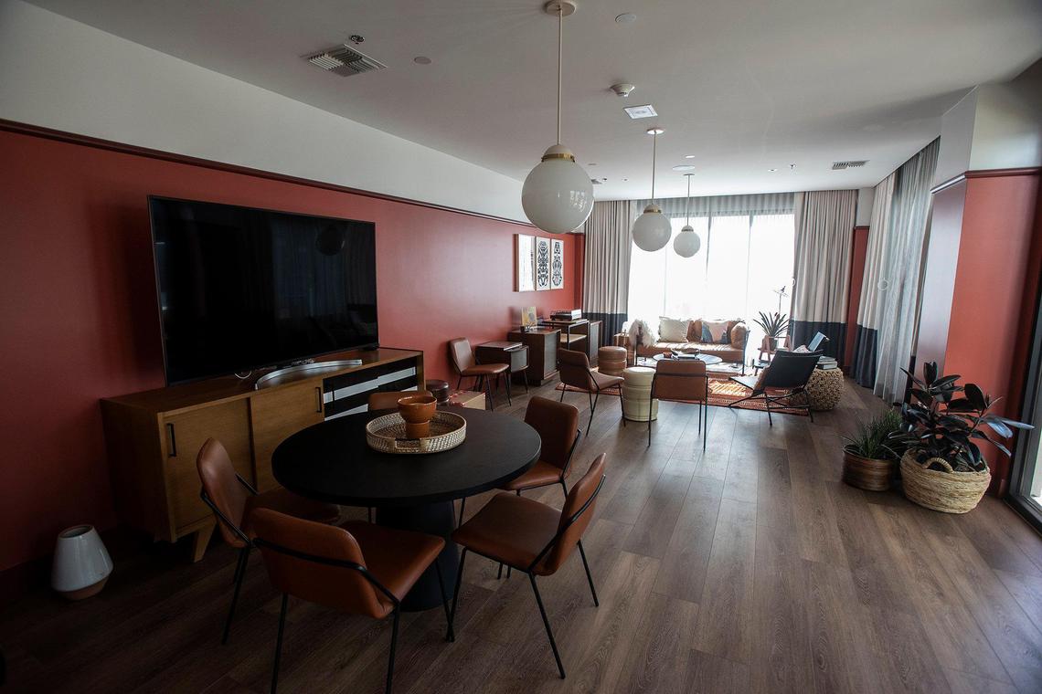 The Drawing Room inside the historic El Capitan Hotel, located at 609 W. Main Street in Merced, Calif., as it opens to guests on Wednesday, March 31, 2021.