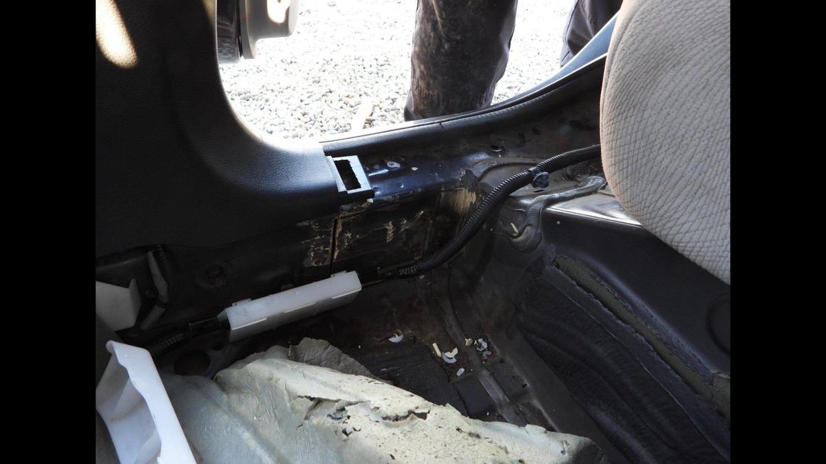 A San Bernardino County man was arrested during a traffic stop along Interstate 5 in Merced County on Tuesday, after a California Highway Patrol officer and K-9 “Bruce” located suspected narcotics inside the vehicle, according to the CHP. Image courtesy of California Highway Patrol.