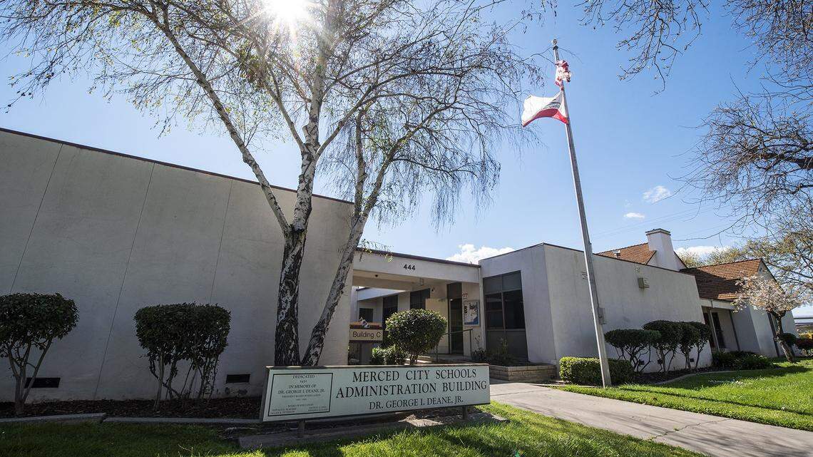 The Merced City School District Administration Building located at 444 W. 23rd Street in Merced, Calif., on Wednesday, March 18, 2020. Merced County schools will be closed from March 19, to April 17, in response to the threat of coronavirus.