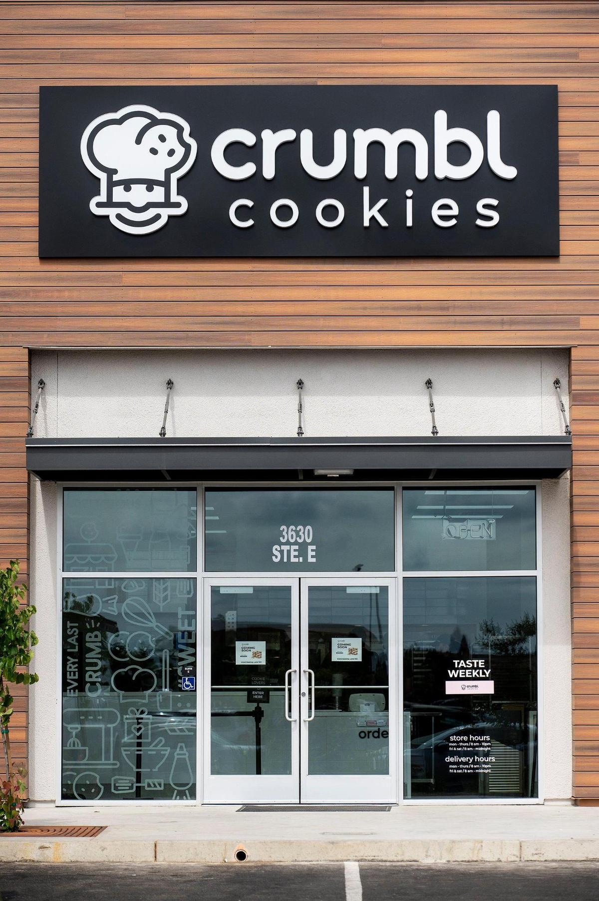 Crumbl Cookies located at 3630 G Street, Suite E, in the new Yosemite Crossing shopping center in Merced, Calif., on Wednesday, June 7, 2023. The location’s grand opening is scheduled for June 9.