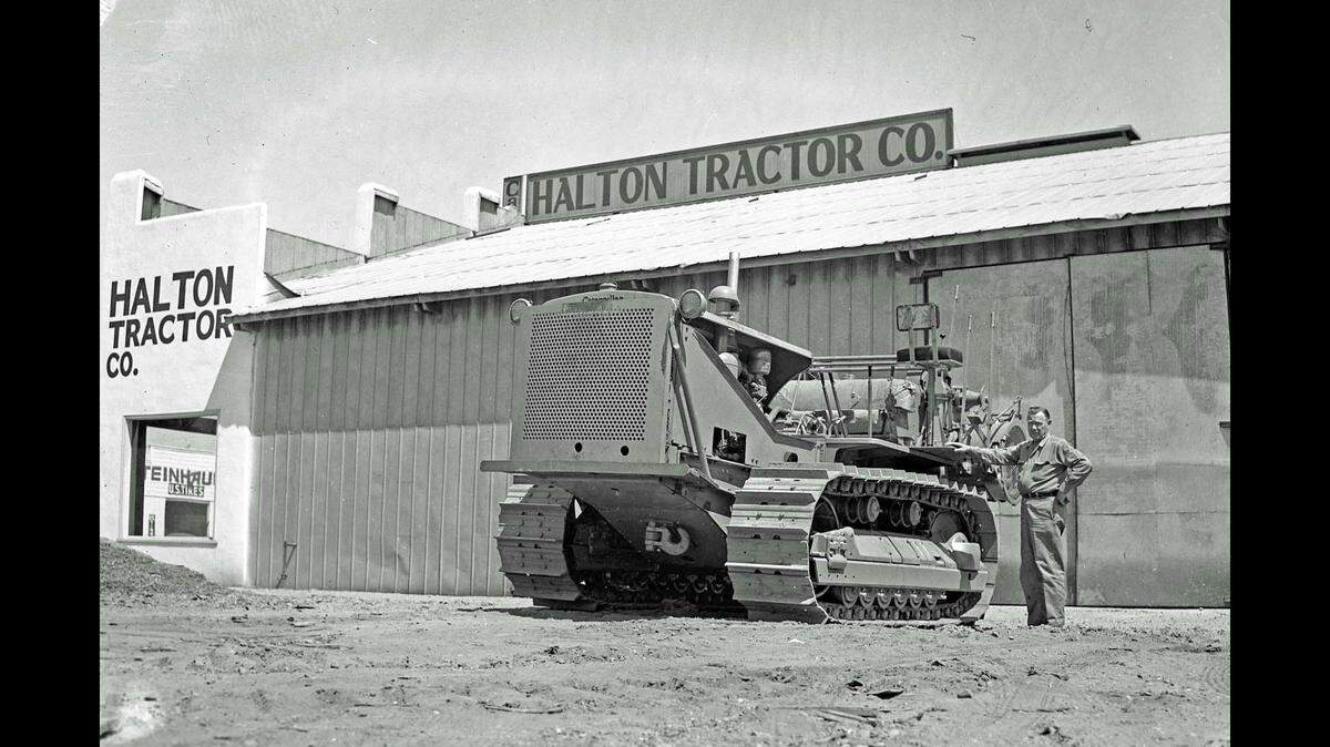 Edward H. “Ted” Halton started Halton Tractor Co. at 64 W. 16th Street in Merced in 1944 and sold John Deere/Caterpillar tractors. (Courthouse Museum Collection)