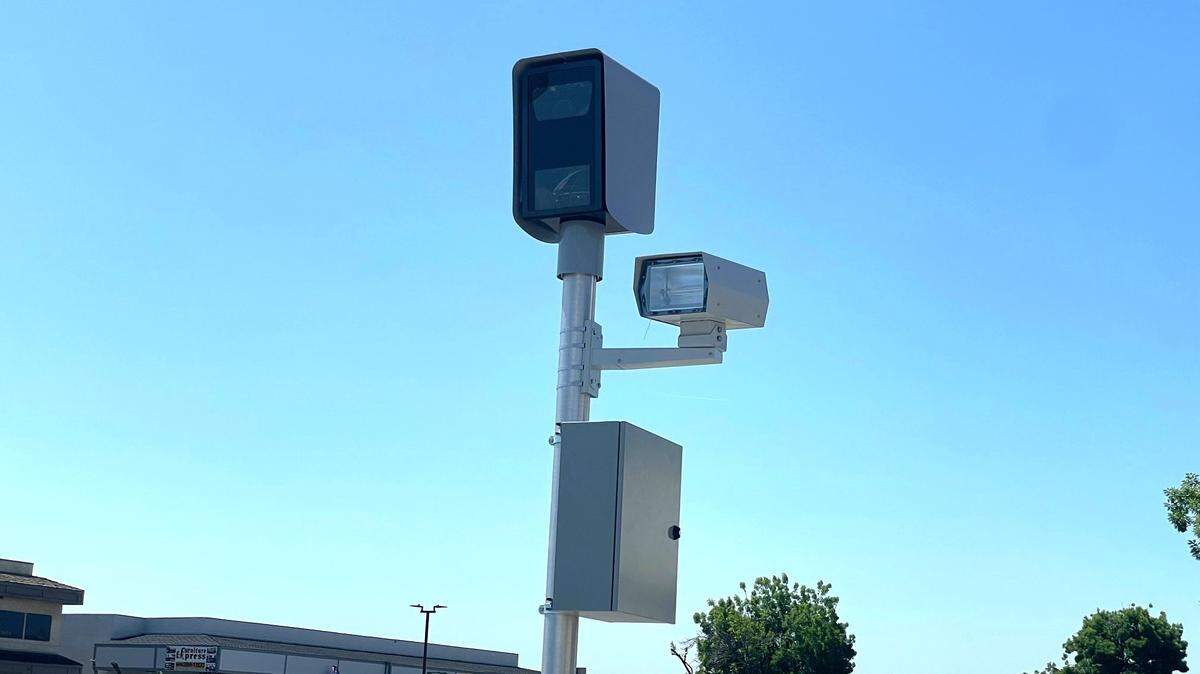 The City of Merced has installed two red-light cameras at the intersection of 16th Street and R Street to reduce reckless driving and traffic collisions.