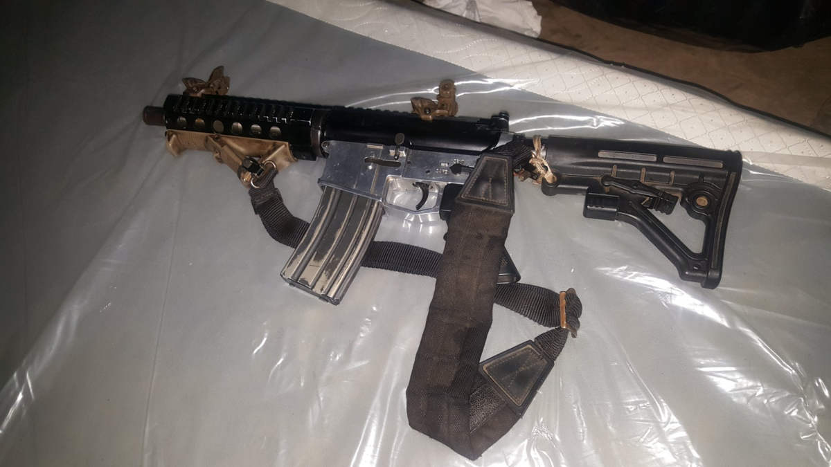 The Merced County Sheriff’s Office eradicated 18,514 marijuana plants and clones and nine pounds of finished product while also recovering two firearms, including the one pictured here, and a stolen 2015 Stingray Corvette during an illegal marijuana enforcement sweep in the last week of March 2019.