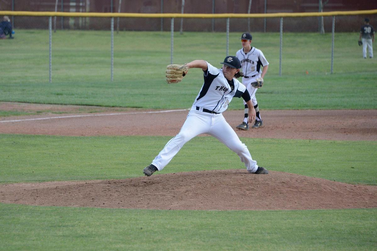 Buhach Colony junior pitcher Antonio Cortez (13) delivers a pitch during a game against Atwater at Buhach Colony High School in Atwater, Calif., on Tuesday, April 2, 2019.