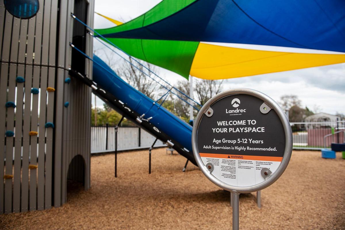 New playground equipment for youth to enjoy at the Kids Discovery Station located at 350 W. Yosemite Ave. in Merced, Calif., on Wednesday, March 12, 2025.