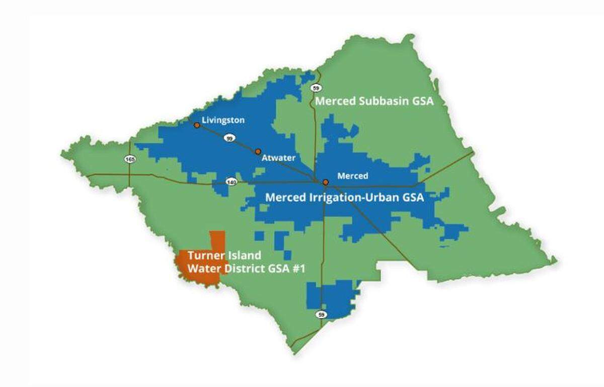 The Merced Groundwater Subbasin is divided into three Groundwater Sustainability Agencies over different parts of Merced County.