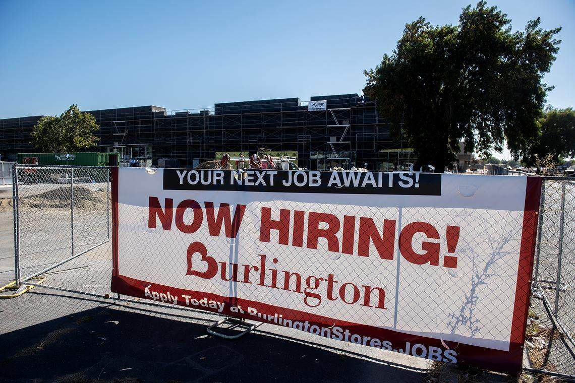 Construction continues on retail locations near the Marketplace at Merced, in Merced, Calif., on Friday, Aug. 15, 2025. Burlington, the national discount retailer, is set to open a new location at The Shoppes @ Merced, connected to the Marketplace at Merced in October. 