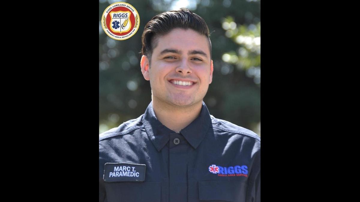 According to the California Highway Patrol, 24-year-old Marc Trujillo, a Riggs Ambulance Service paramedic, was killed in a solo-vehicle collision on Highway 59 in Merced County on Friday. Riggs Ambulance Service released a statement about Trujillo’s death on its Facebook page. Image courtesy of Riggs Ambulance Service via Facebook.