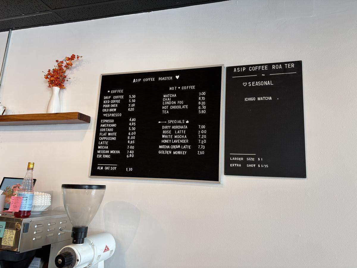The menu at Ember Coffee & Eatery will offer everything ASIP Coffee Roasters had on its menu, featuring a range of hot and iced coffee drinks, as well as teas.