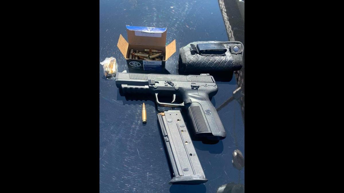 A Los Banos man on parole was arrested Wednesday after a Los Banos police officers located suspected fentanyl inside a vehicle during a traffic stop in the area of California Avenue and Pacheco Boulevard, according to the Los Banos Police Department. Police said officers also located a stolen handgun at his residence. Image courtesy of Los Banos Police Department.