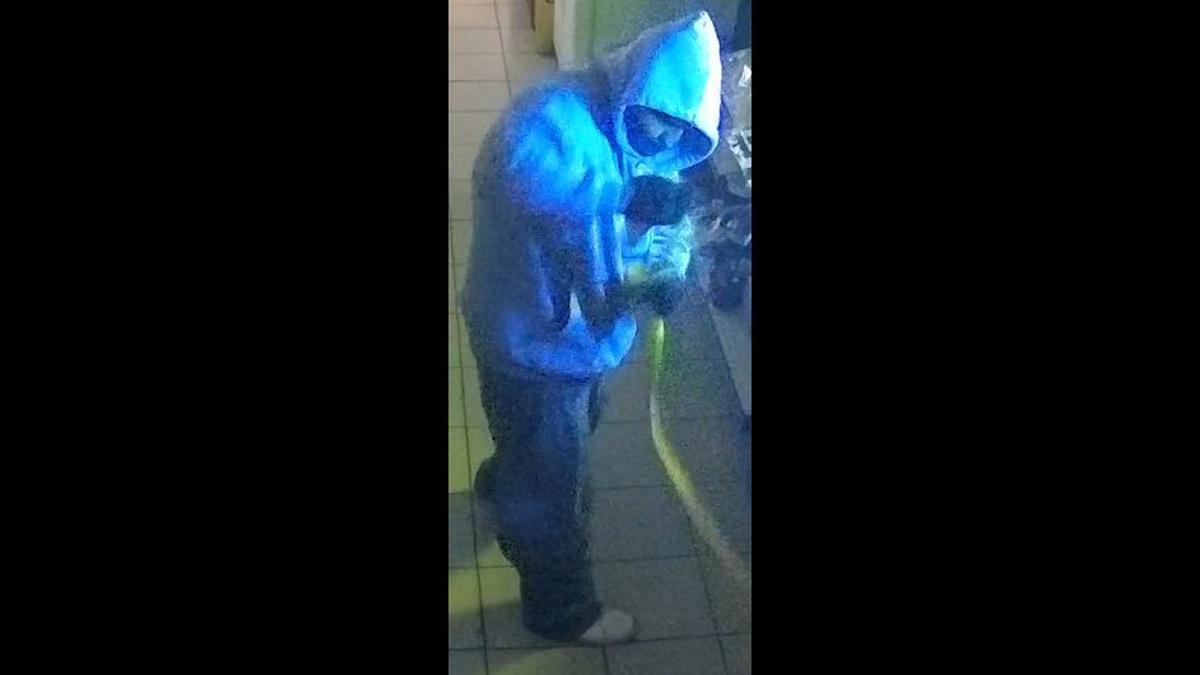 Authorities are looking for two people accused of stealing items from a Chevron gas station in Snelling on Tuesday, ramming a vehicle into the building and trying to take an ATM, according to the Merced County Sheriff’s Office. Image courtesy of Merced County Sheriff’s Office.