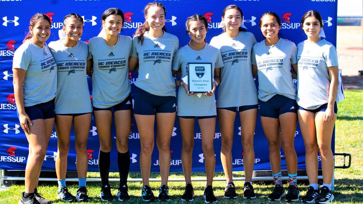 The UC Merced women’s cross country team won the Jessup Invitational in Rocklin, Calif. on Saturday, Sept. 24, 2022.