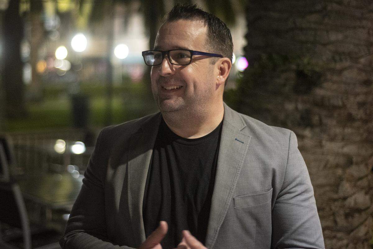 Mike Murphy, former mayor of Merced and small business owner, is photographed on election night in Merced, Calif., on Tuesday, March 5, 2024. Murphy is running to represent California’s 27th Assembly District.
